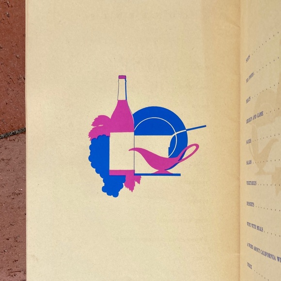 Vintage Wine Cookbook Grapes MidCentury Cover Wine Advisory Board California - Picture 2 of 10